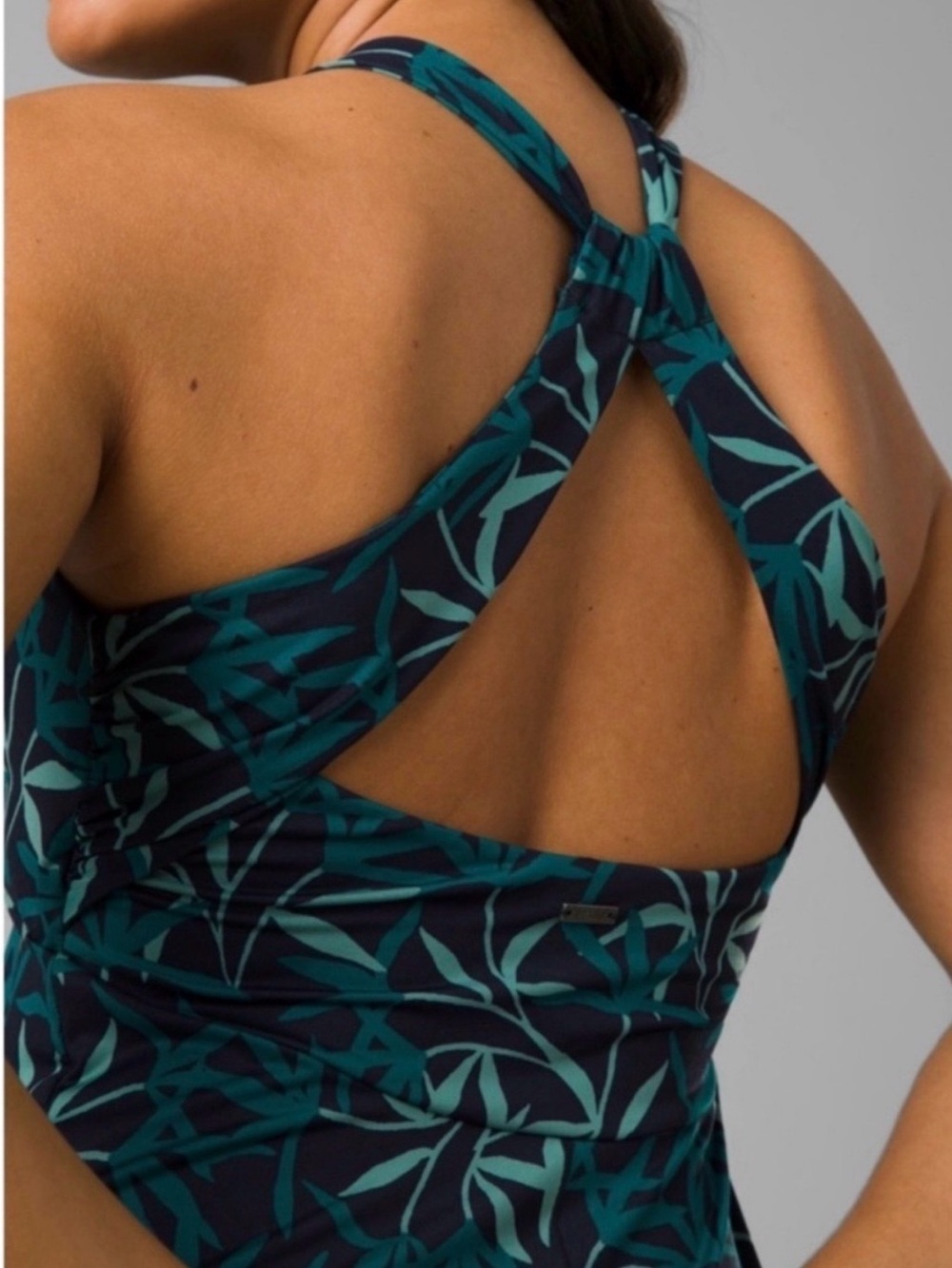 prAna Jewel Lake Nautical Leaves Travel Summer Dress Vacation Outdoor Wear L - Picture 3 of 8